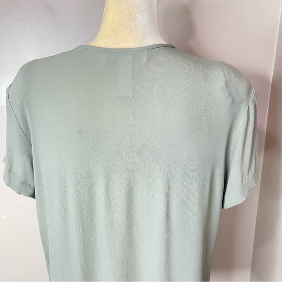 Vintage Jones New York Green Button down Top Sz 16 With Shoulder Pad - Picture 5 of 8